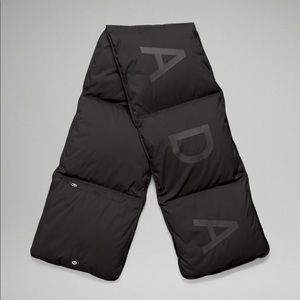 Lululemon x Team Canada Down Filled Insulated Quilted Scarf * Black